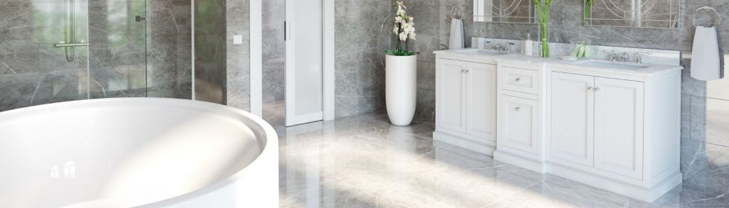 A sleekly renovated bathroom